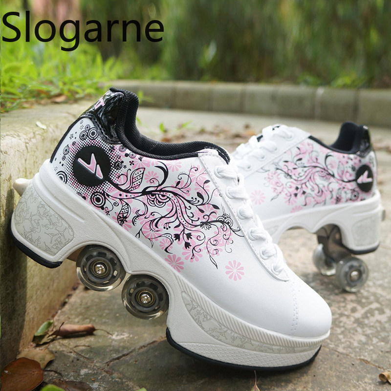 Men'S Shoes - النساء 4 عجلات تشوه زلاجات دوارة