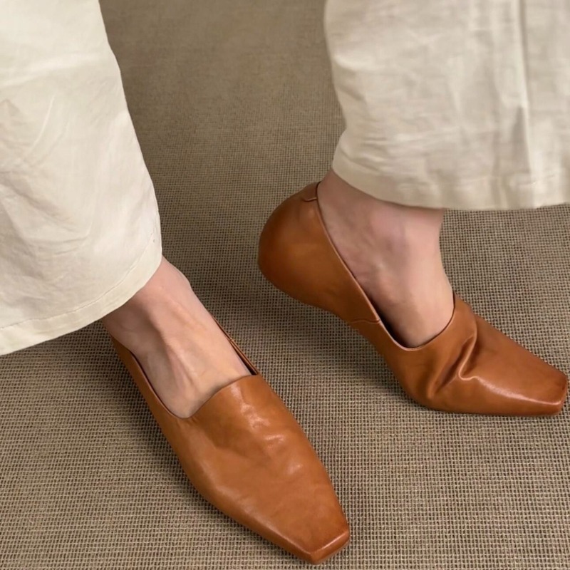 Women'S Shoes - أحذية نسائية مسطحة بتصميم ريترو على