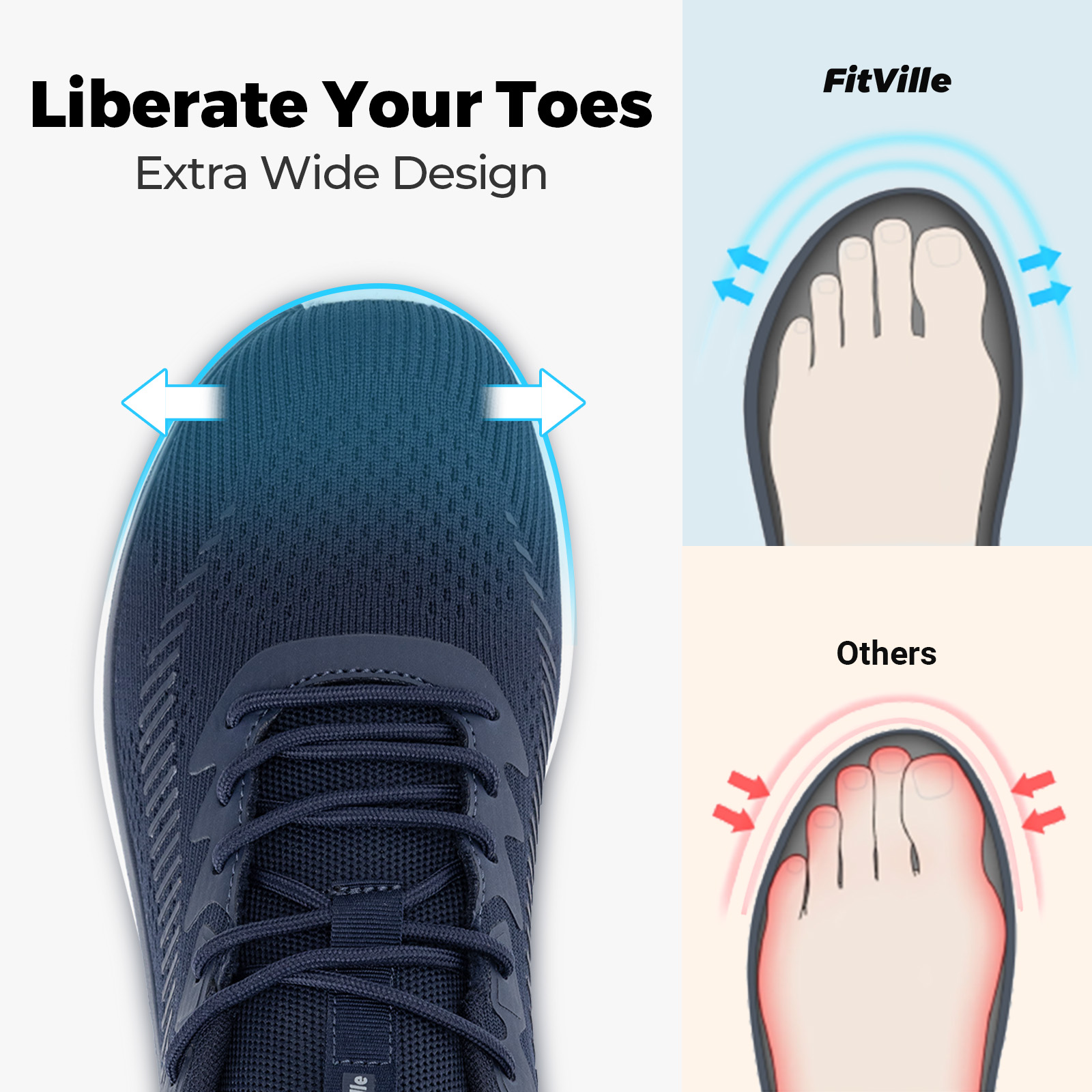 أحذية مشي رجالية من FitVille خ - مراجعة Breathable Mesh Athletic Shoes وسعره