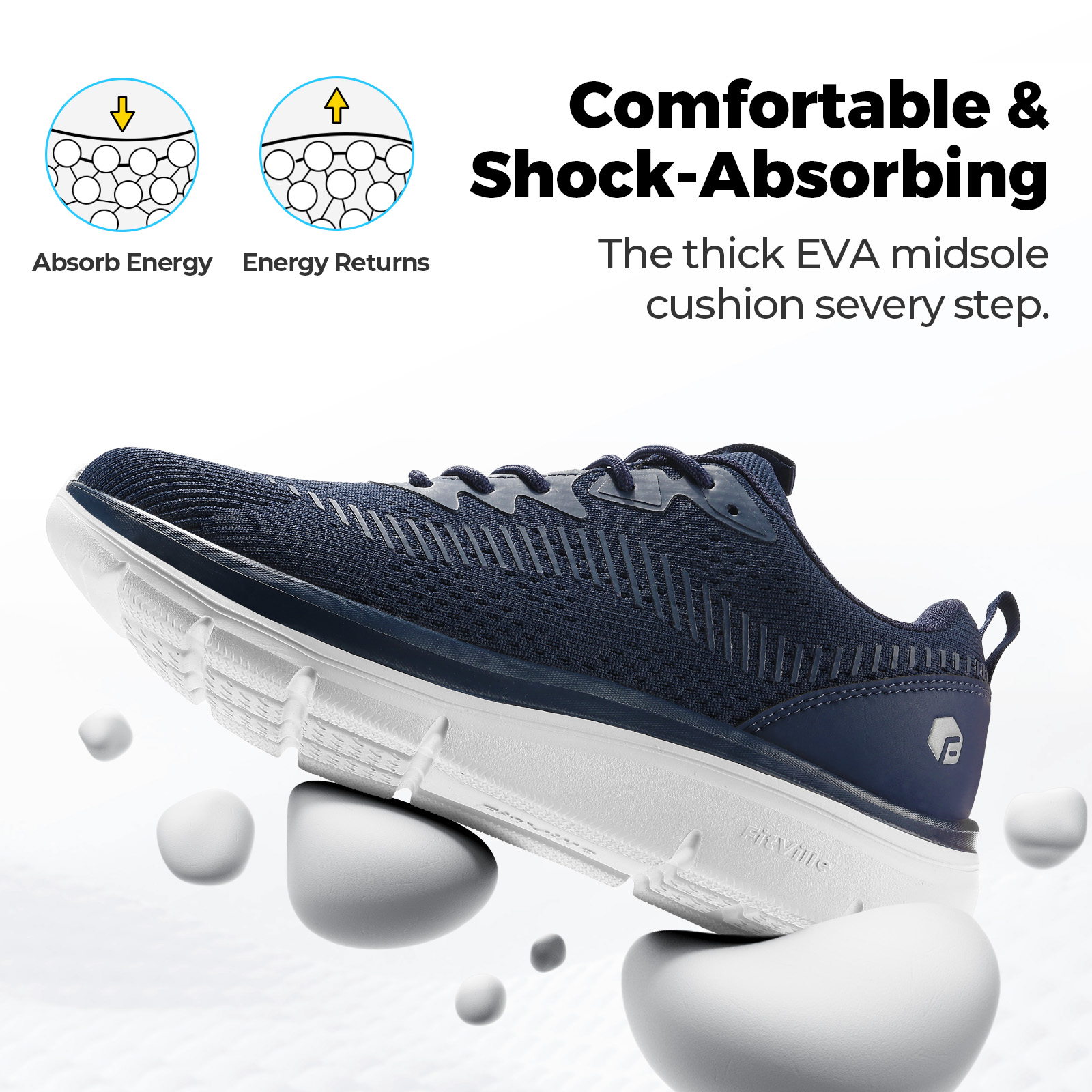 أحذية مشي رجالية من FitVille خ - مراجعة Breathable Mesh Athletic Shoes وسعره