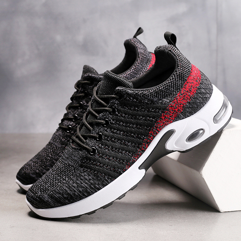 أحذية رياضية رجالية متماسكة أح - مراجعة Knit Fabric Lace Up Sneakers وسعره