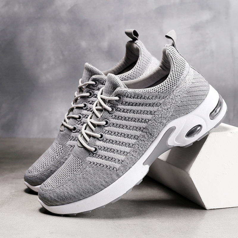 أحذية رياضية رجالية متماسكة أح - مراجعة Knit Fabric Lace Up Sneakers وسعره