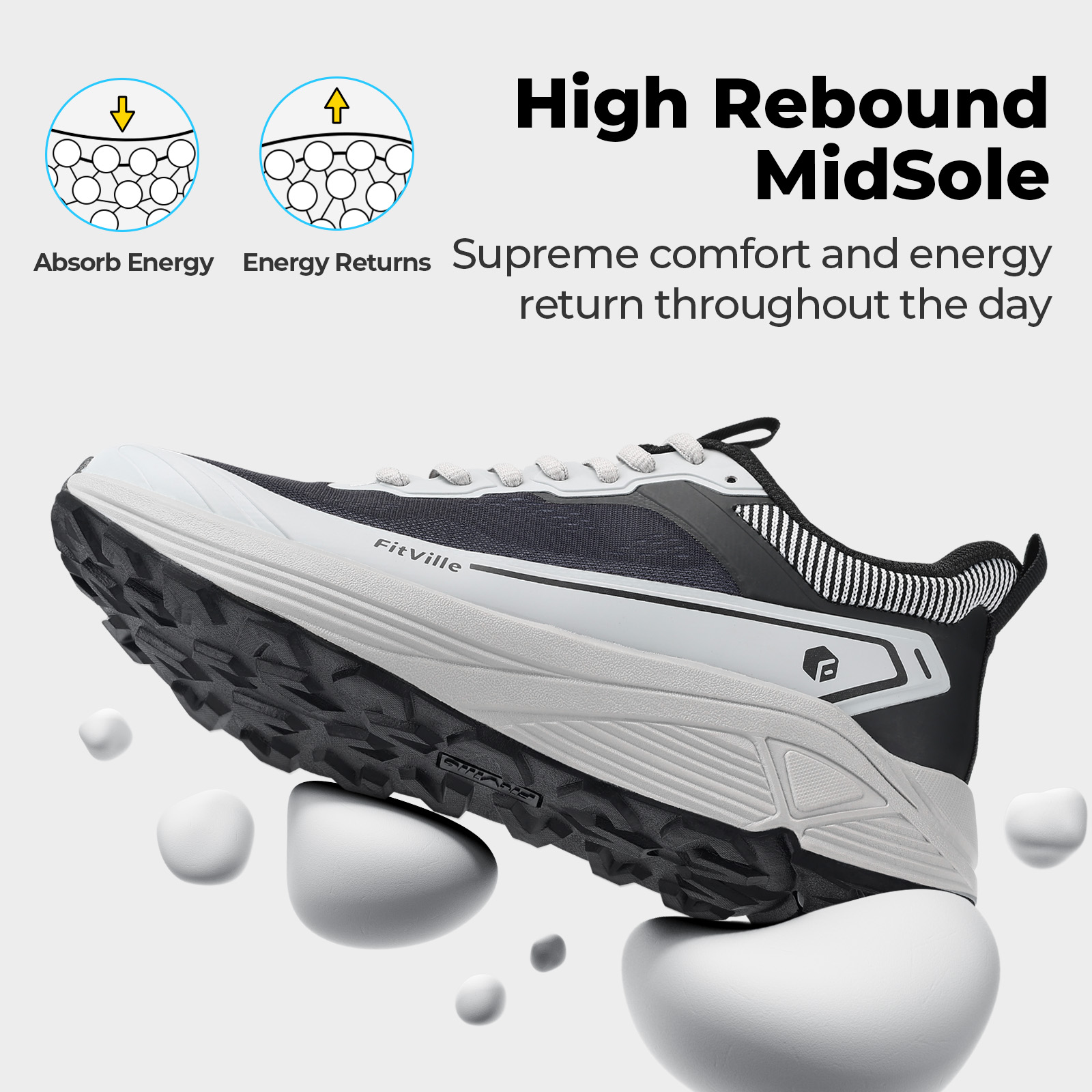 أحذية رياضية واسعة من FitVille - مراجعة Anti Slip Trail Running Sneakers وسعره
